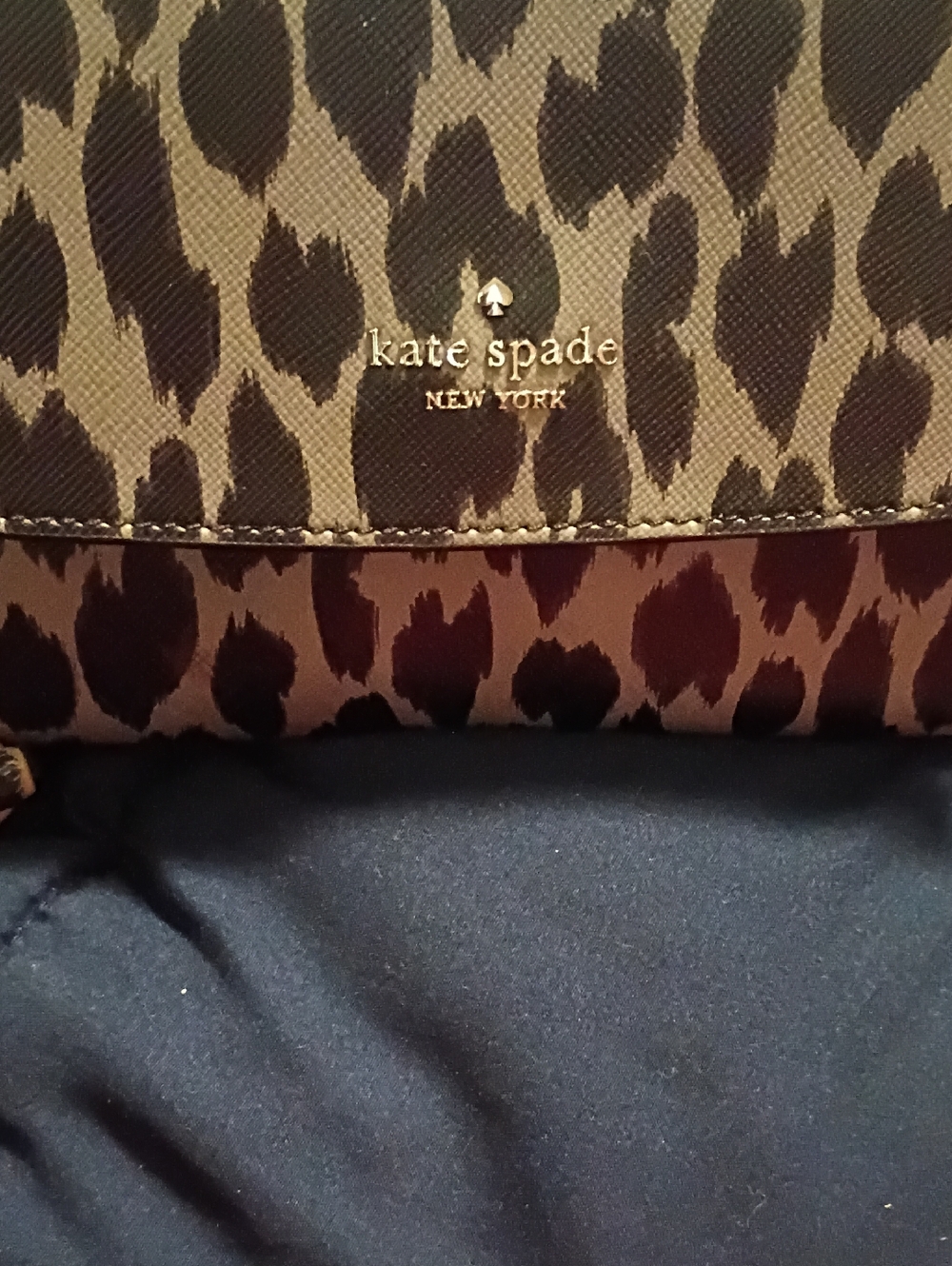 kate spade Leopard-Print Crossbody Bag with Gold Logo